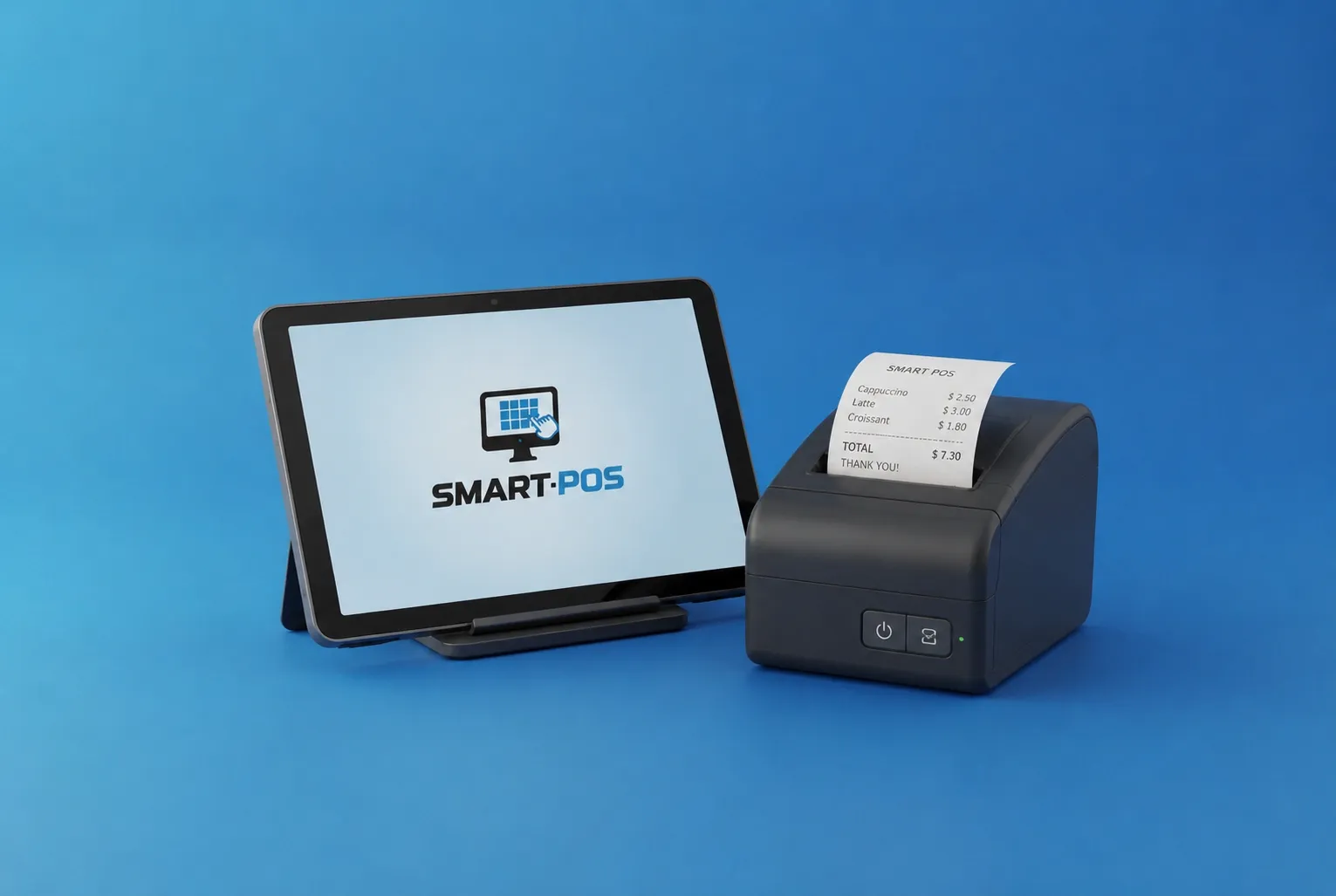 Android-Tablet mit Bondrucker und Tisch-QR-Codes